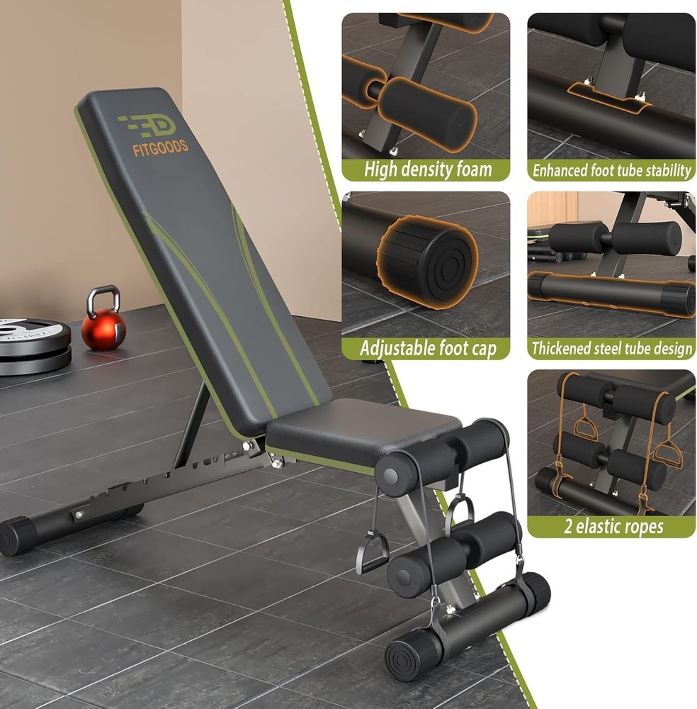 Adjustable Weight Bench Home Gym Foldable 700LBS Multi-Purpose Workout Bench