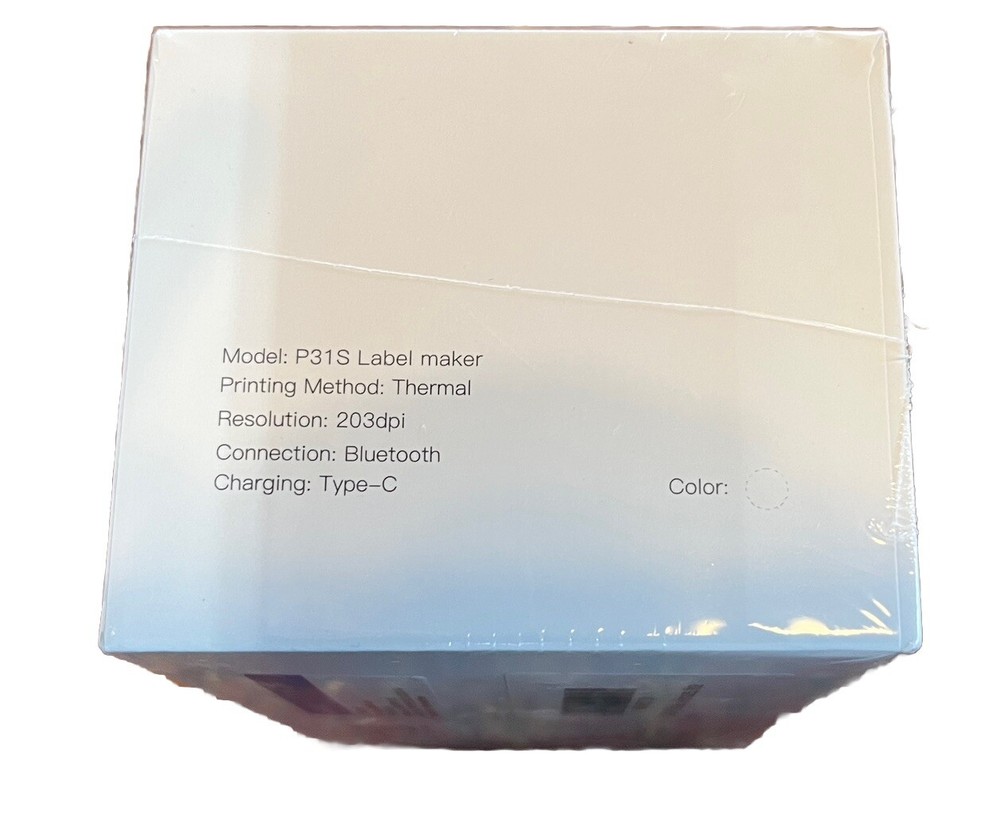 Polono Bluetooth Label Maker Thermal Printer, White, Model P31S - NEW!!!