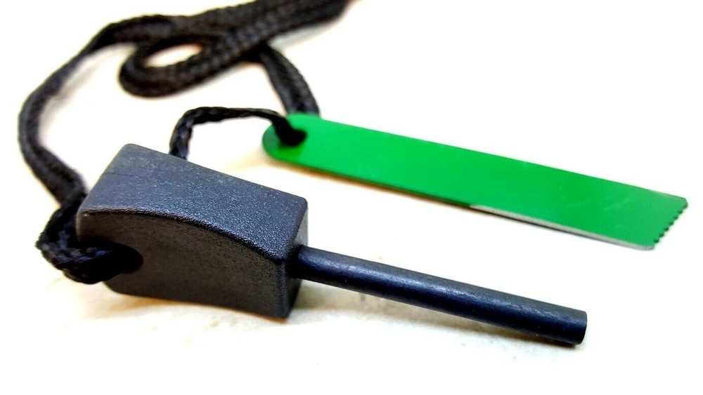 Green Magnesium Fire Starter Emergency Survival Tool