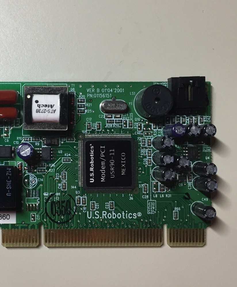 Vintage US Robotics Modem/PCI USR90-11 Modem Card