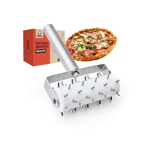 Stainless Steel Pizza Dough Docker Roller - Essential Kitchen Tool for Crackers,