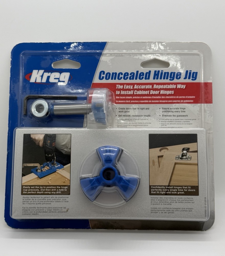 New Kreg Concealed Hinge Jig Drill Guide Tool