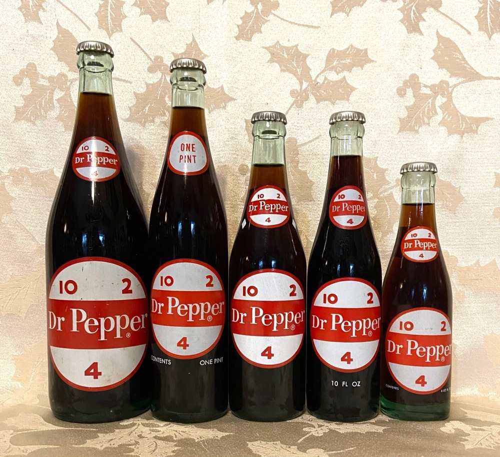 VINTAGE DR PEPPER BOTTLE SET