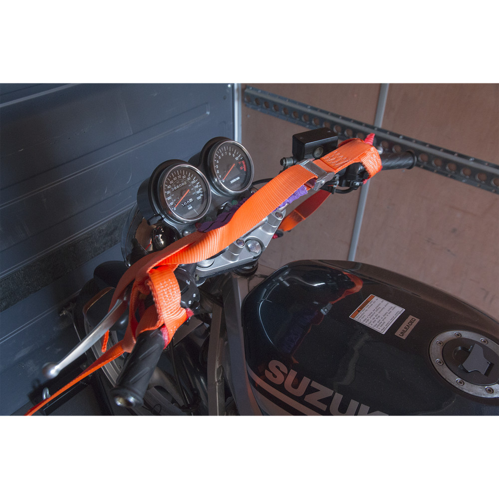 Sealey Tie Down From Polyester Webbing - Motorcycle Handlebar Orange TDMCHB