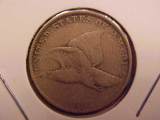 1857 FLYING EAGLE CENT - F+ - SEE PICS! - (X1966)
