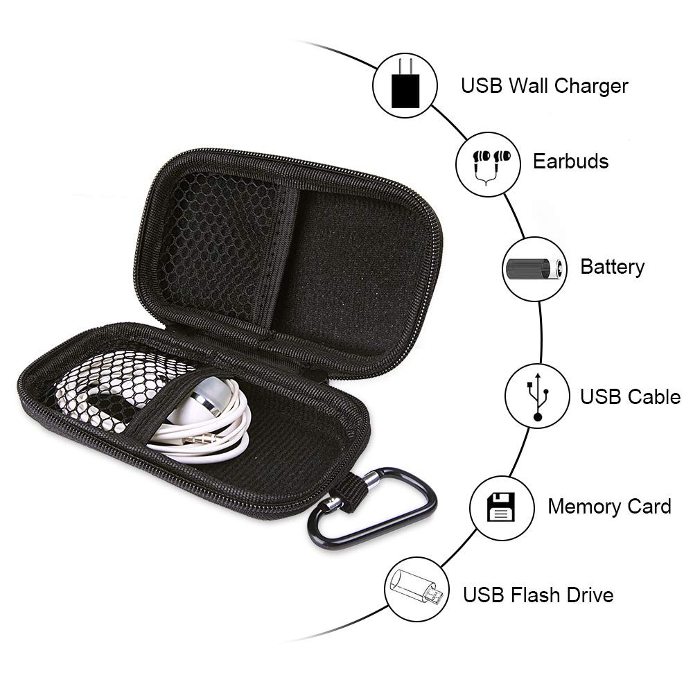 2 Pack MP3 Player Case USB Flash Drive Case Bag Wallet for USB Cable Electronic