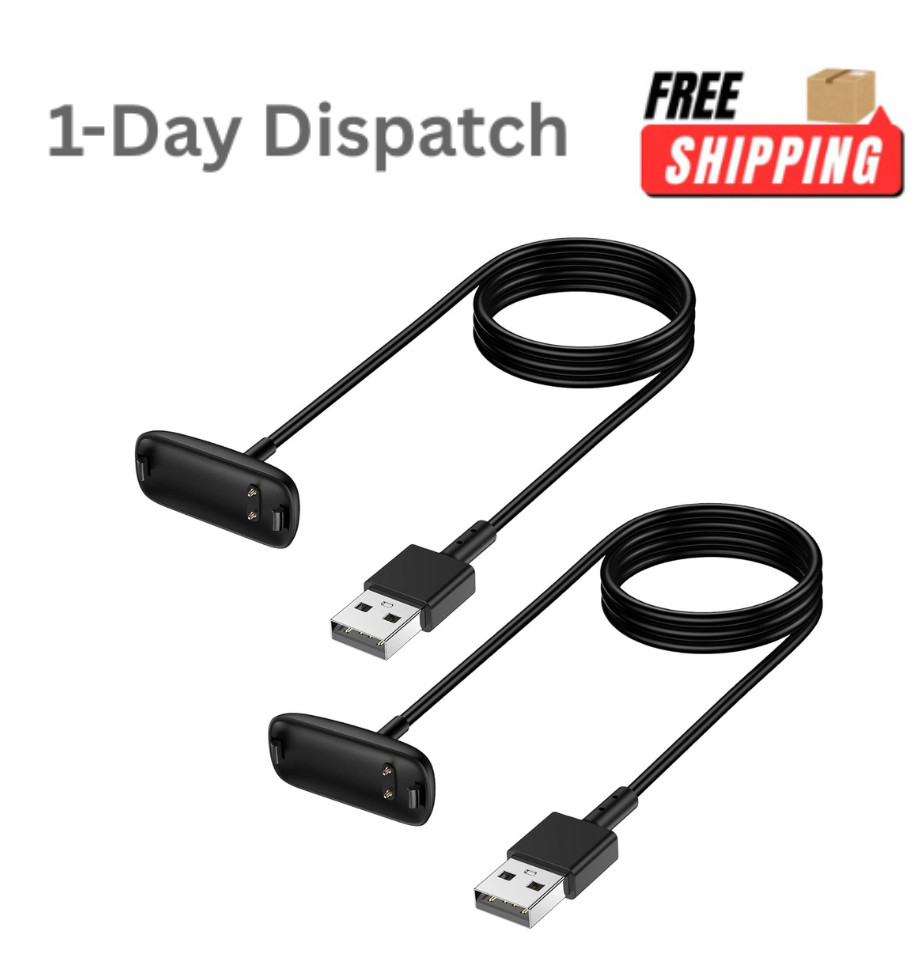 Fitbit Inspire 3 Charger Cable 2 Pack 3.3Ft Fast Charging Replacement USB Cable