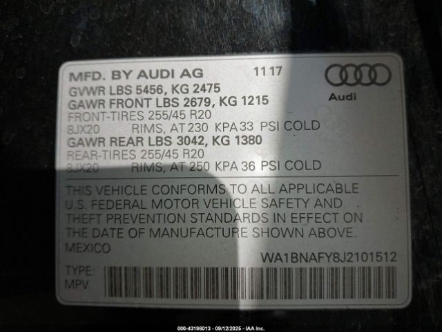 CONTROL CONSOLE MTD OEM 18-20 Q5 AUDI 1YR WRNTY