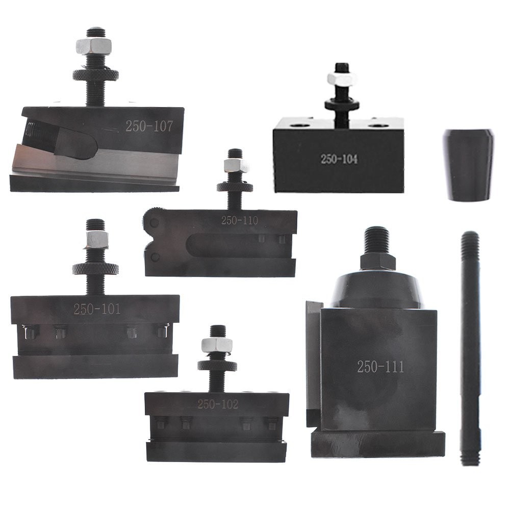 AXA Size 250-111 Wedge Type Quick Change Tool Post Set For Lathe 12"