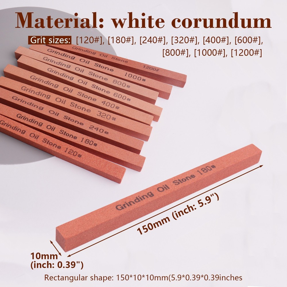 Single White Corundum Whetstone Rectangular 150mm -Select Your Grit #120 to 1200