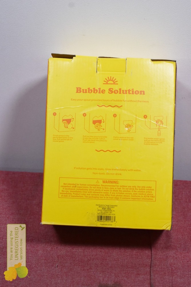 Sun Squad Bubble Solution Cardboard Refill 101.6 fl oz