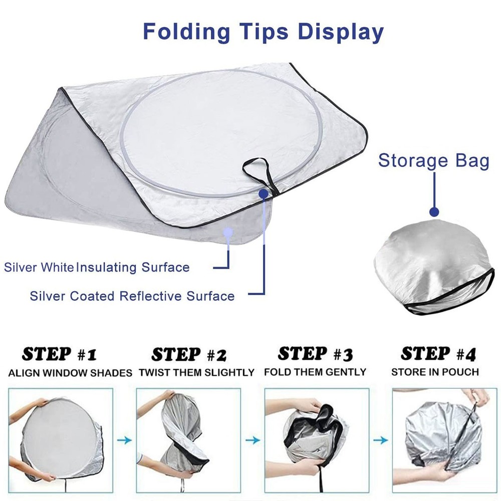 Car Front Window Sun Shade Visor Folding Auto Windshield Block Cover Protector