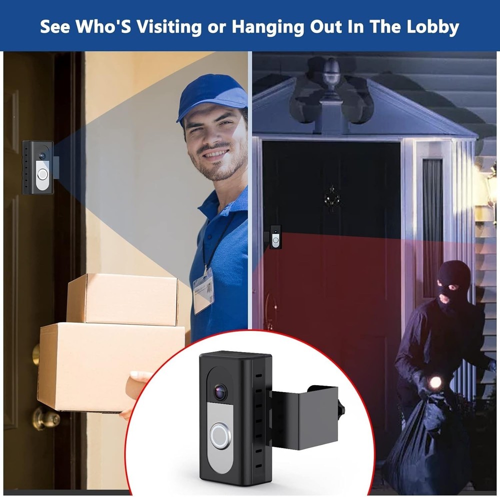 Secure Adjustable Doorbell Mount - Compatible with Ring & Blink Video Devices