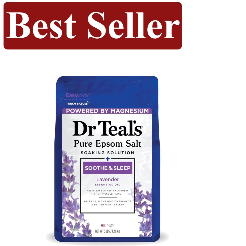 Epsom Salt Soaking Solution 48oz - Soothe & Sleep with Lavender Essence