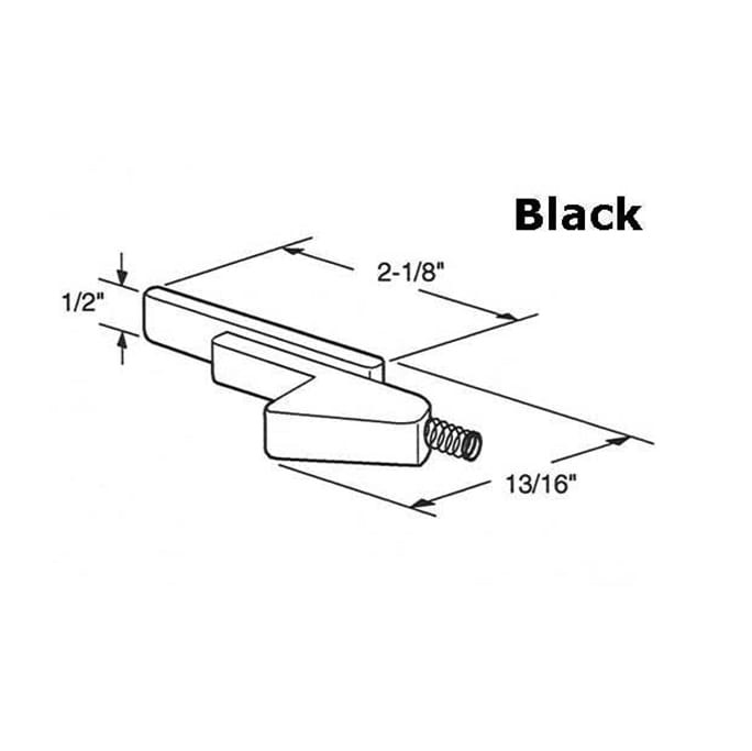 Latch and Pull - Vinyl and Aluminum Sash Hardware, Plastic - Black