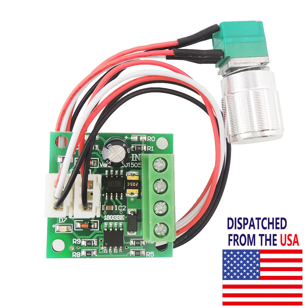 Mini DC Motor Speed Controller PWM Adjustable Variable Switch 6V 12V 15V 2A 30W