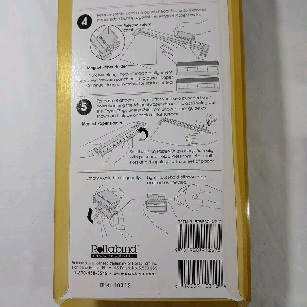 Hand Punch and Binding Discs (230) for Creating Journal or Planner by Rollabind