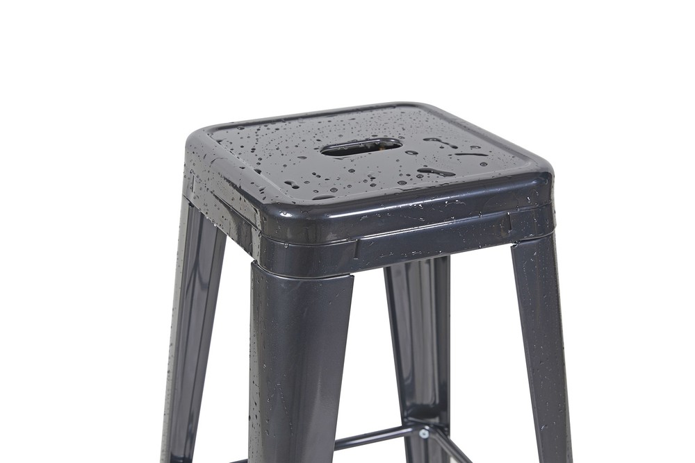 24 Inch Counter Height Stool, Backless Metal Bar Stools Set of 2, Non-Stackabl