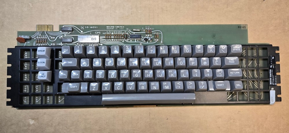 Micro Switch Vintage Keyboard 61SD12-2 (23726-01) 1977 AS-IS Untested