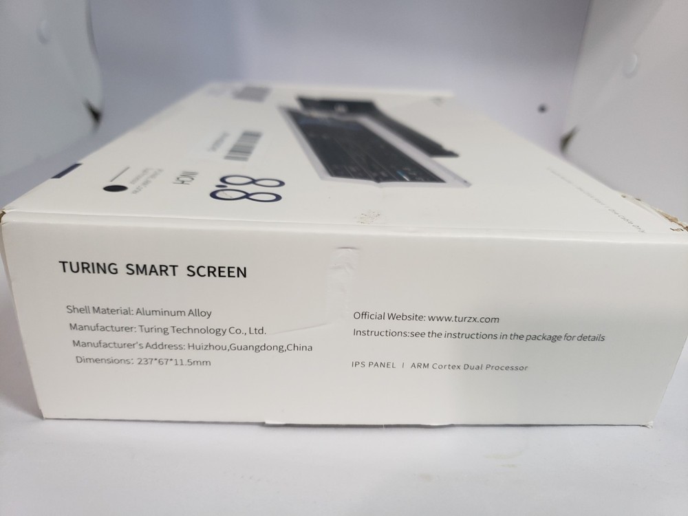 TURING Smart Screen - 8.8 Inch, IPS Panel, 1920x480, USB-C, PC Case Screen