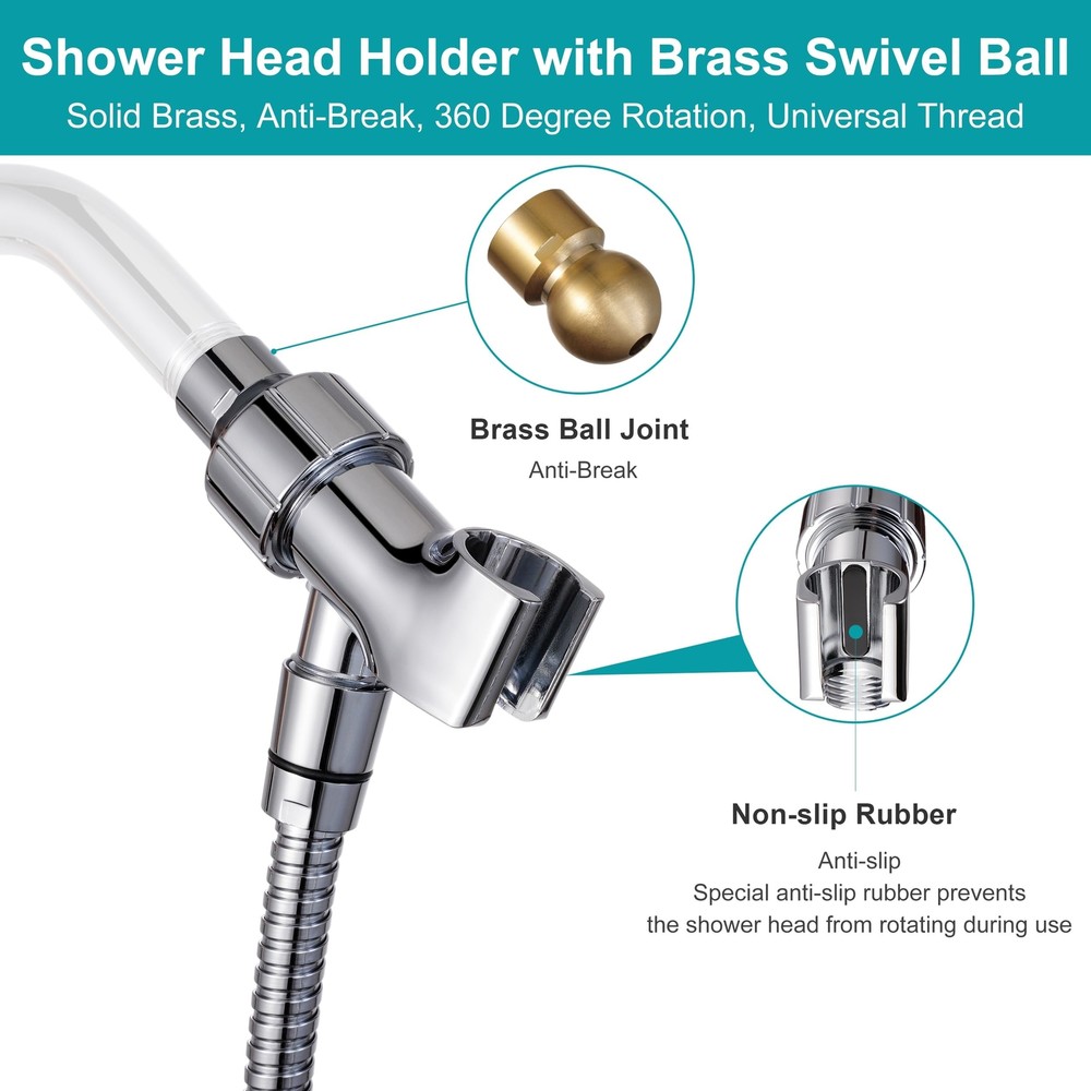 Handheld Shower Head with On Off Switch 8-Mode High Pressure Showerhead with ...
