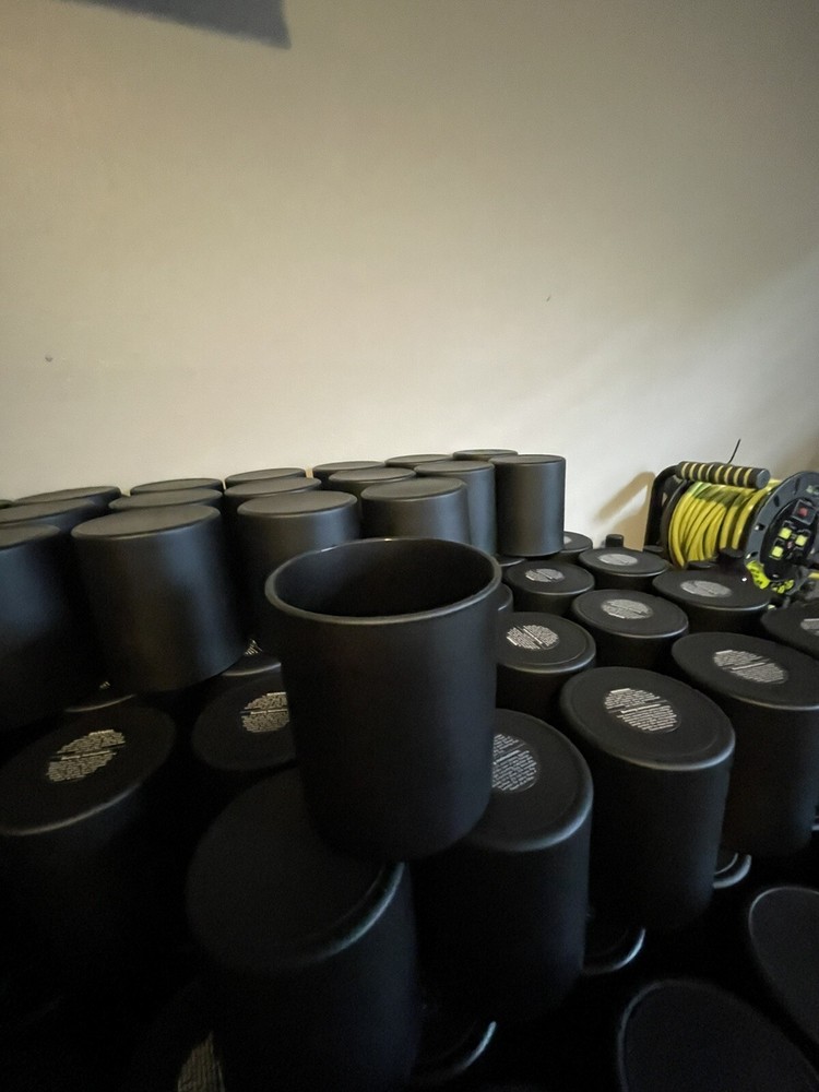 6 Pack DIY Matte Black Candle Jars