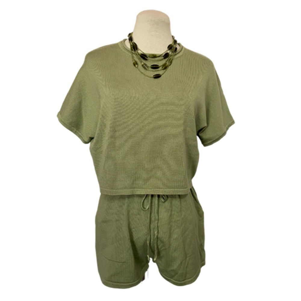 Zesica Knit Shorts & Crop Top Set Size XS