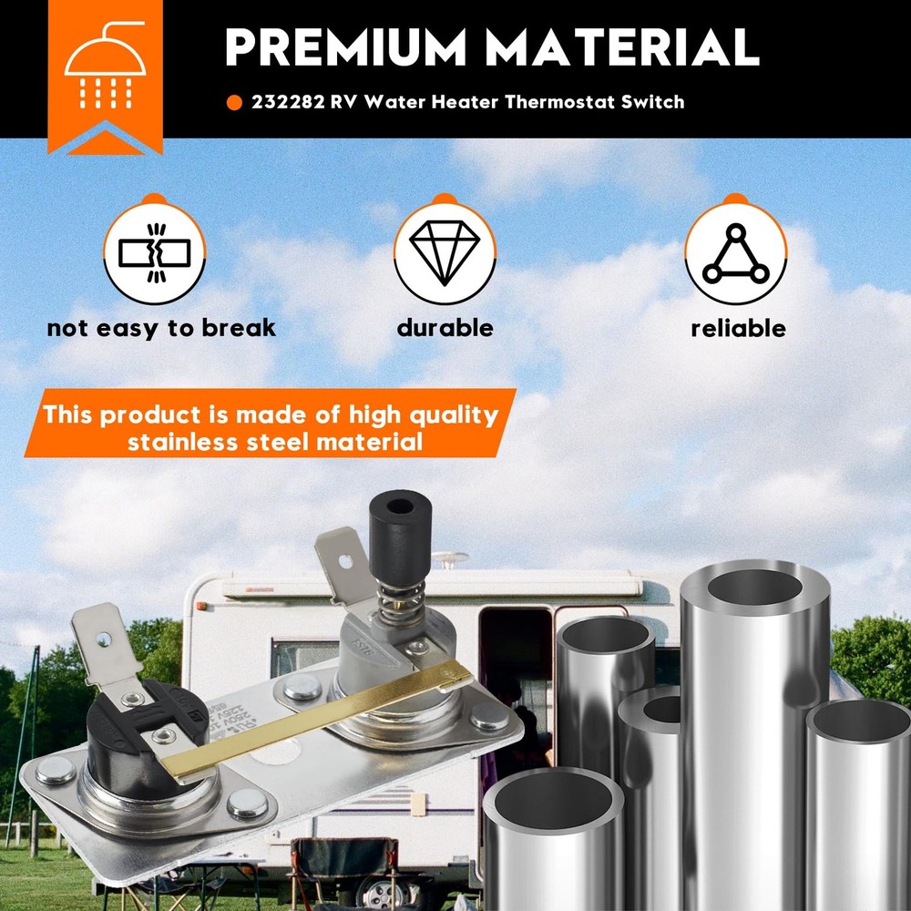 232282 RV Water Heater Thermostat Switch 120V, Thermostats for Suburban