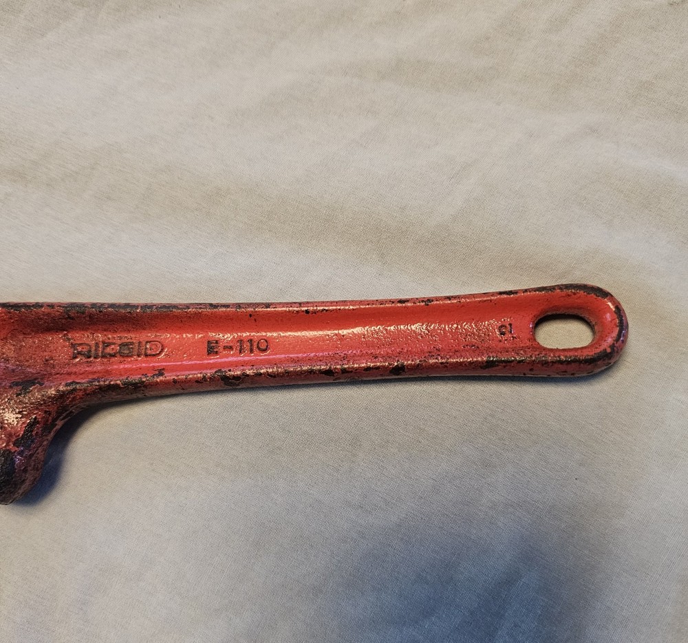Ridgid Offset Hex Nut Pipe Wrench Smooth Jaw E-110 Elyria OH USA
