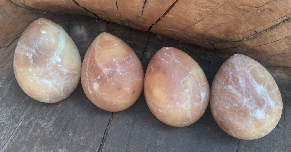 MATTE Peach Cream Marble Stone Egg Easter Orange