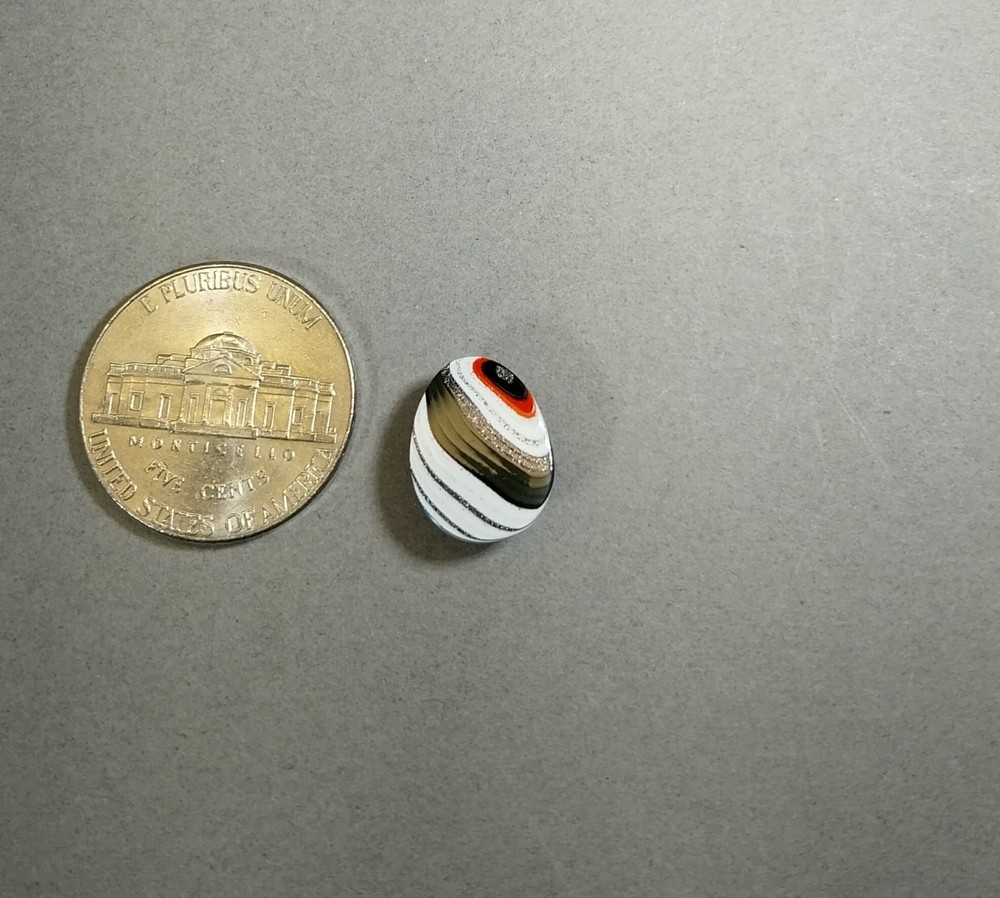 Tiny Fordite Cabochon, Fordite Ring Stone, EB120