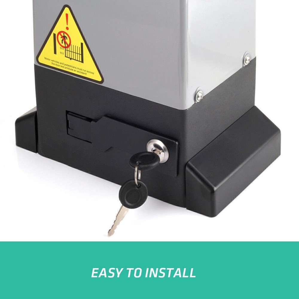 3300LBS Electric Automatic Sliding Gate Opener Motor APP+Keypad+4 Remote Control