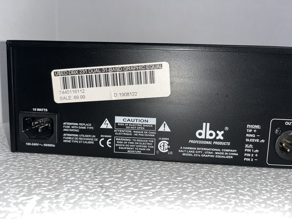 dbx 231s 31 band equalizer in excellent condition