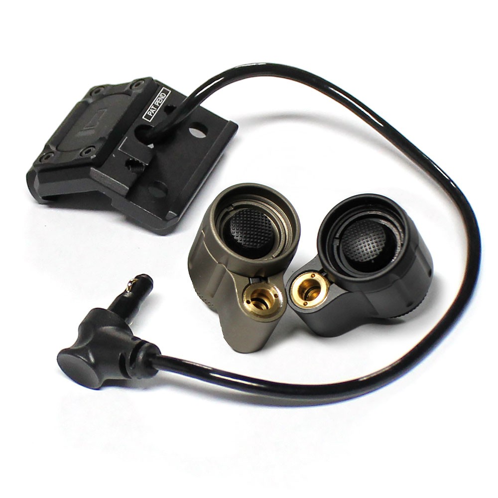 Tactical Flashlight M600B Replacement Tailcap + Remote Pressure Switch