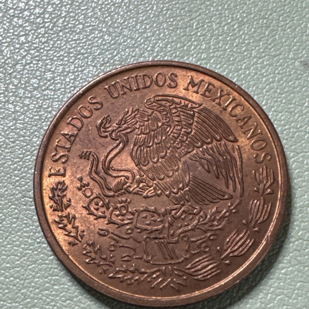1974 MEXICO 20 CENTAVOS BRILLIANT UNCIRCULATED RED RD