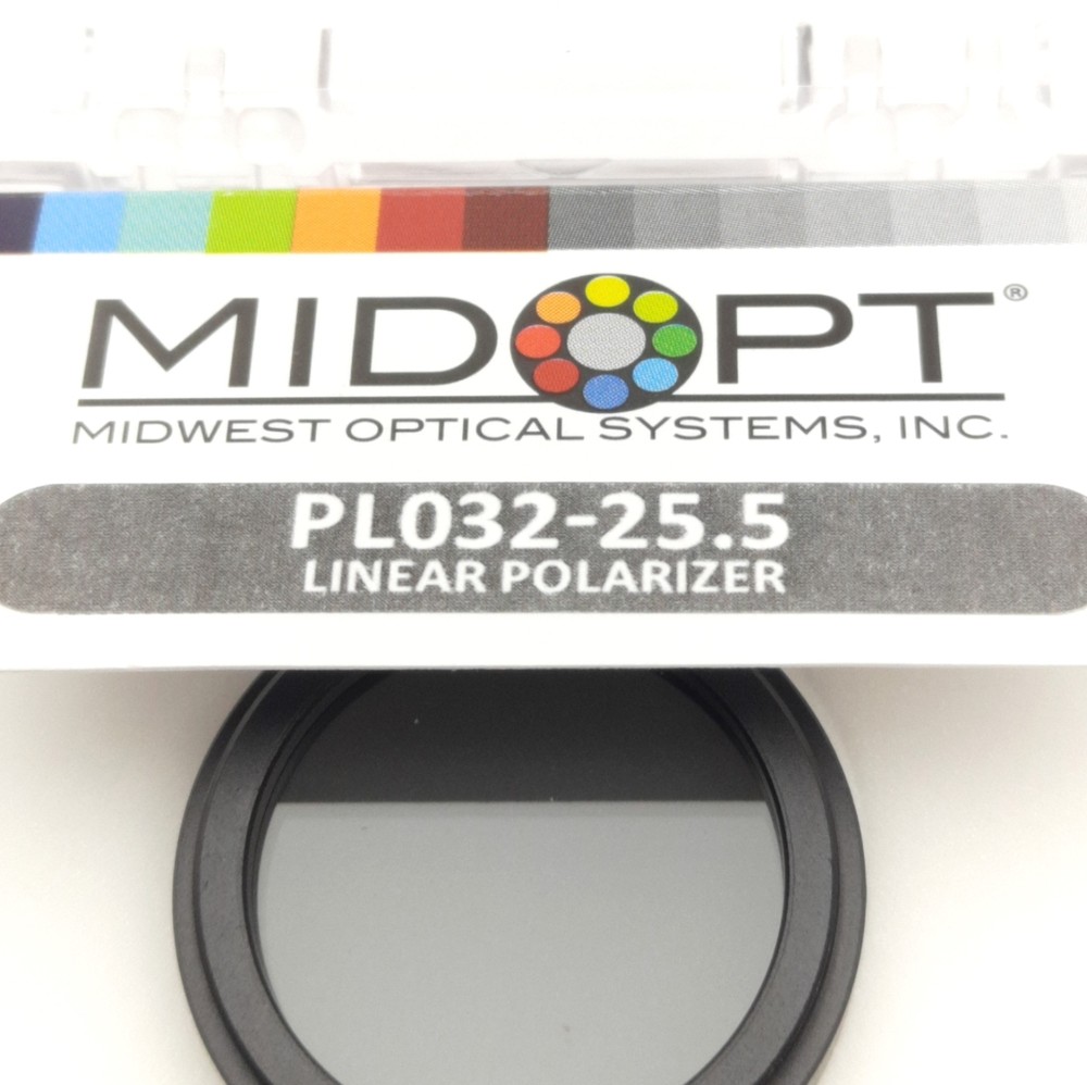 Midwest Optical PL032-25.5 Linear Polarizer Filter M25.5 Thread, 400-700nm Range