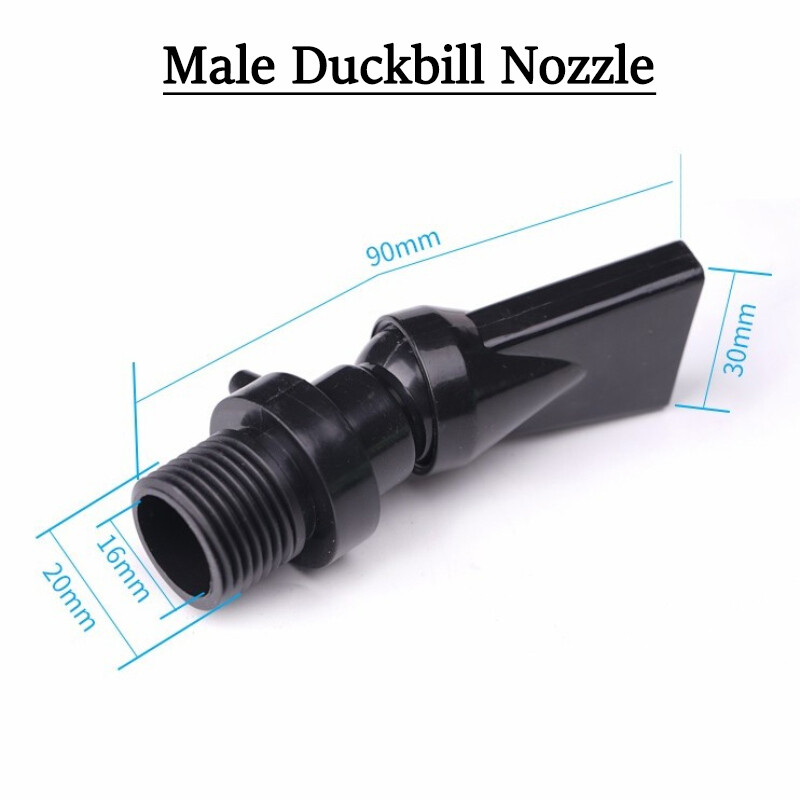 Aquarium Pump Duckbill Nozzle Universal Adjustment Oxygenating Function Black