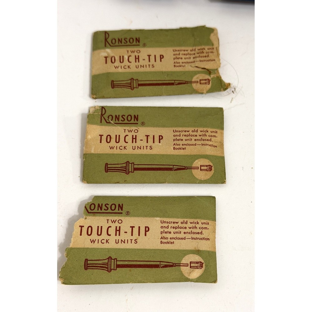 Vintage Ronson Lighter Accessory Product Packaging Lot - EMPTY Boxes and Envelop