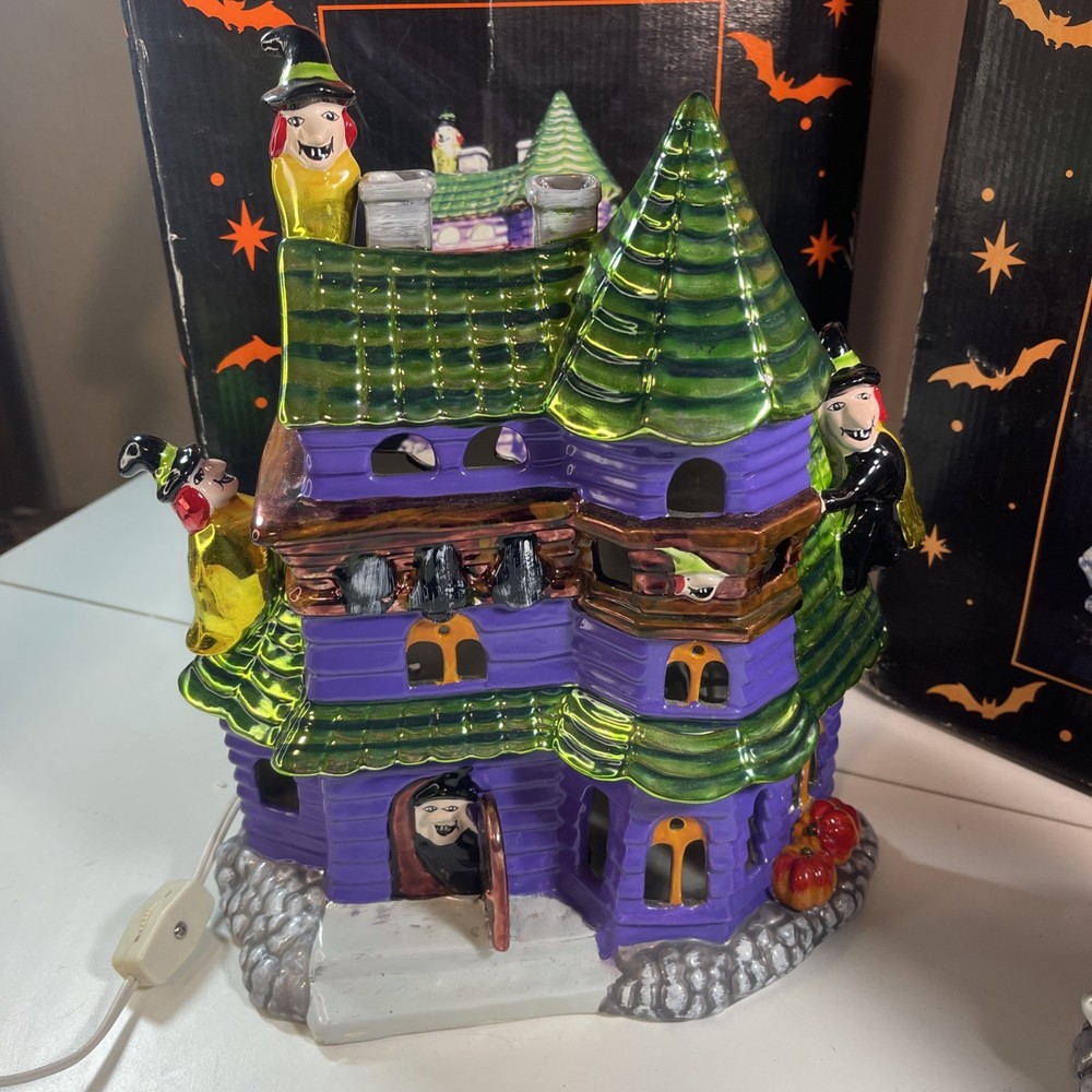 2 Halloween Holiday Celebrations ~ Ghost Manor & Witch Manor Christopher Radko