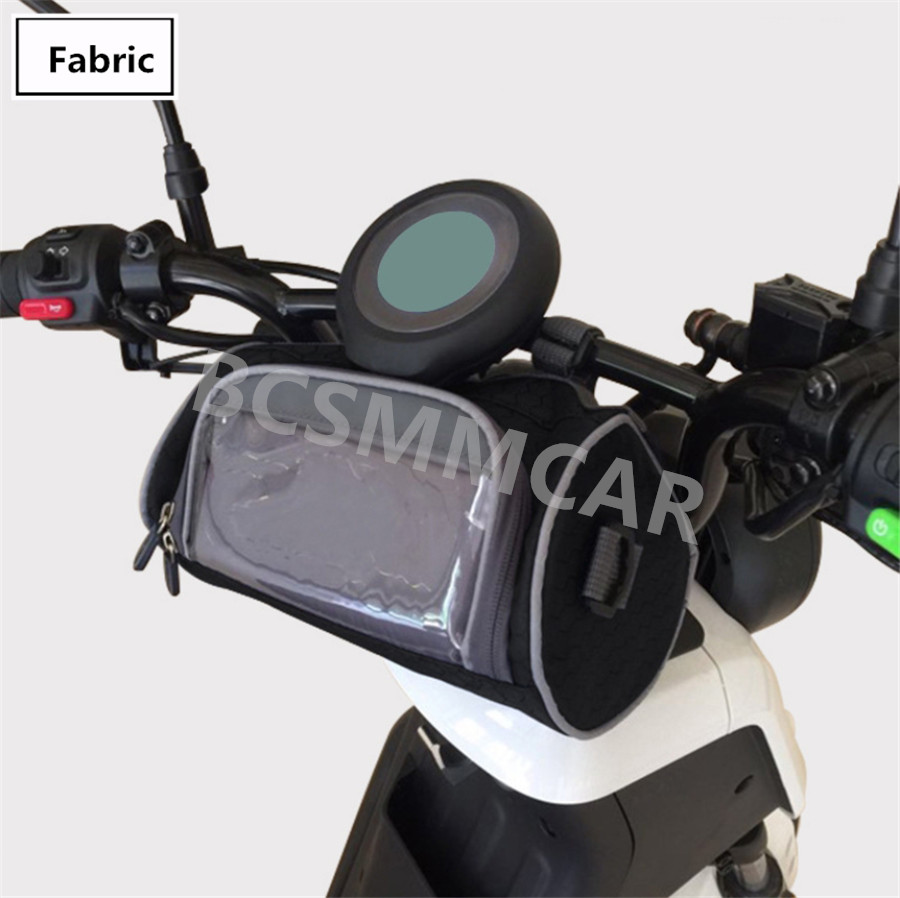 Motorcycle Handlebar Storage Bag Front Fork Pouch Smartphone Pocket Waterproof