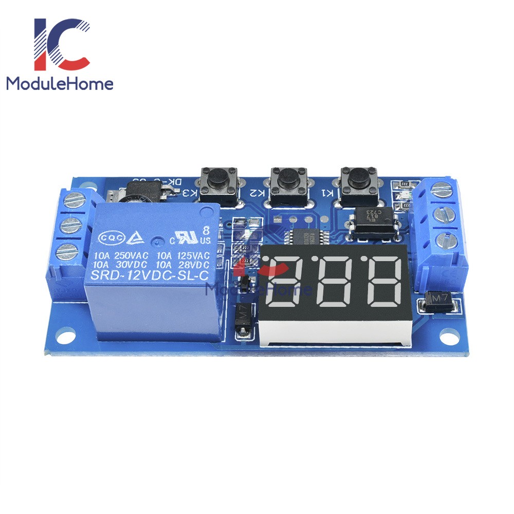 Digital DC12V LED Display Home Delay Timer Control Switch Relay Module Relay