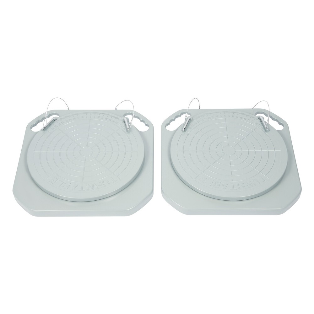 2pcs 3Ton Front End Wheel Alignment Turntable Plate 360° Rotating Plate Table
