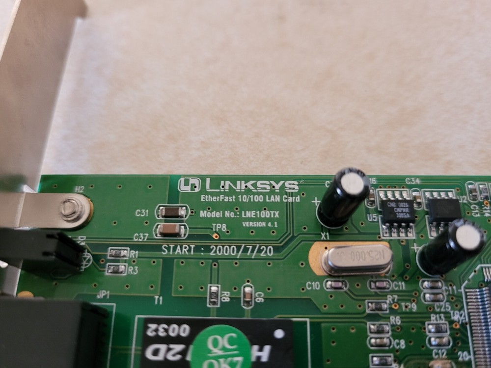 Linksys LNE100TX Ethernet Card