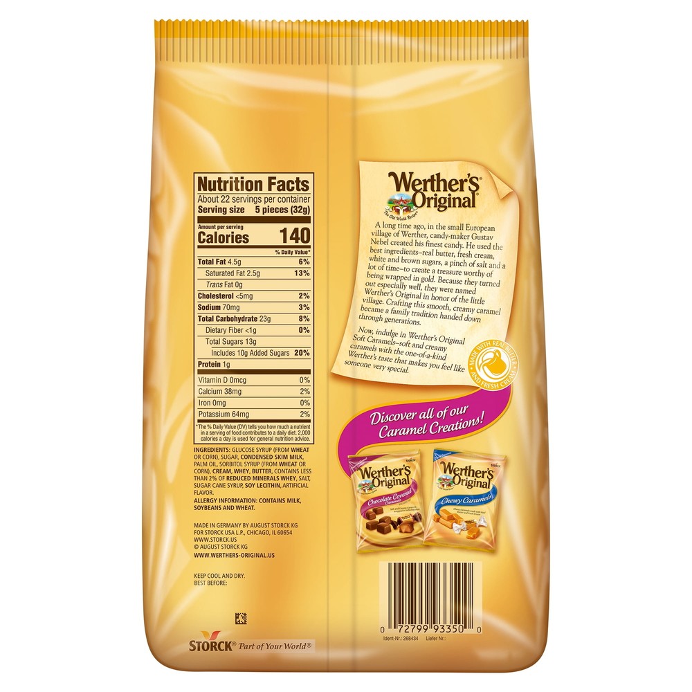 Werther's Original Soft Caramel Candy, 25 oz