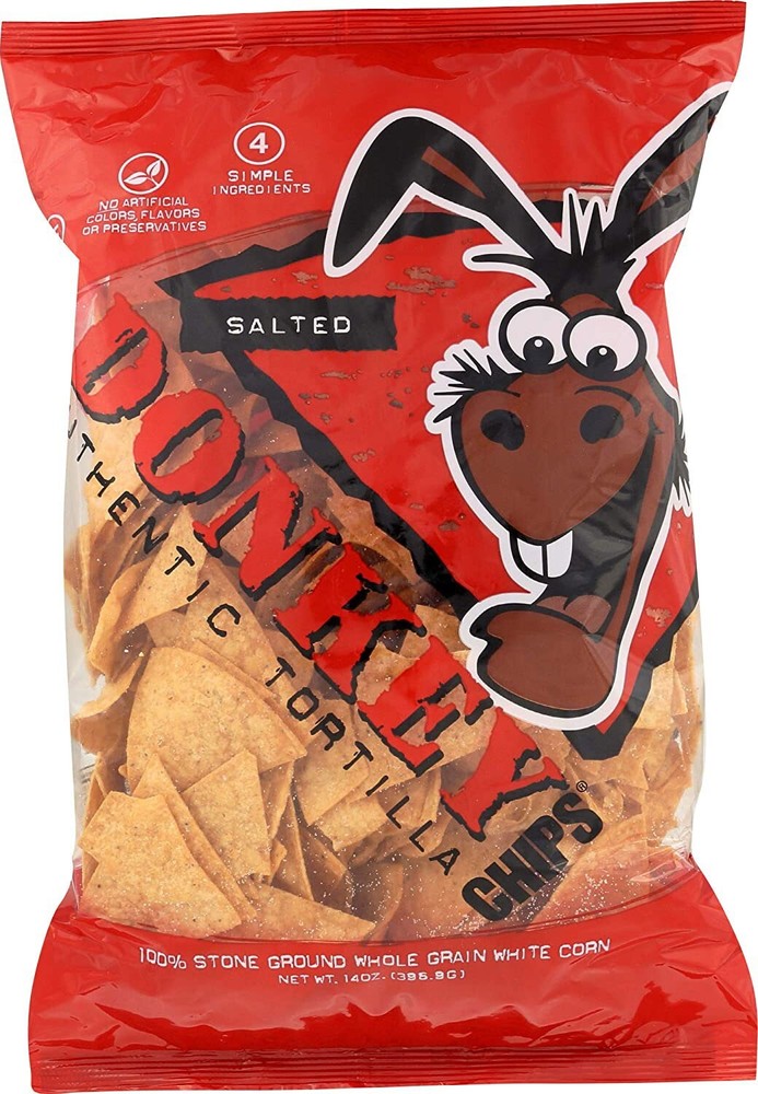Donkey Authentic Salted Tortilla Chips - 11 oz (Pack of 3)
