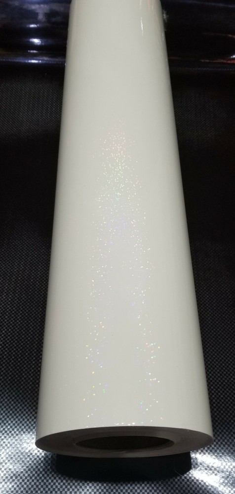 White Sequins Sign Vinyl 24" x 10 ft