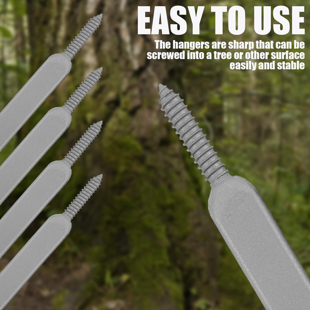 Maxcheck 4 Pack Tree Stand Bow Hanger Hooks for Hunting Folding Bow Holder Ar...