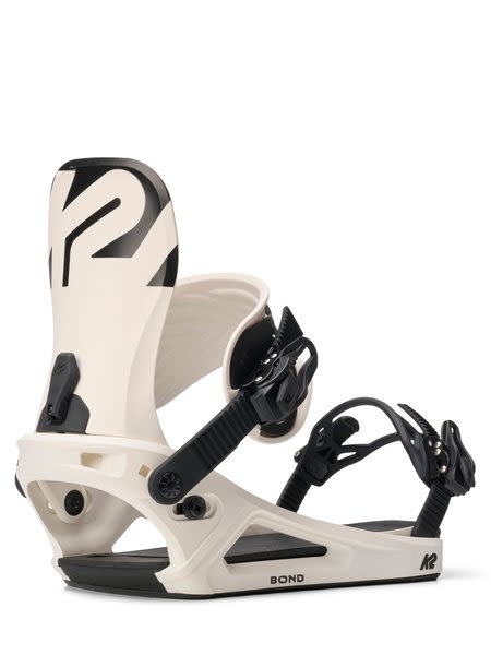 K2 Bond Men's Snowboard Bindings, White, Medium MY26