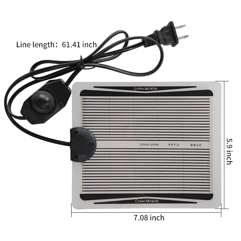 APlayfulBee Reptile Heat Pad, Adjustable Temperature Control Lizard 5W