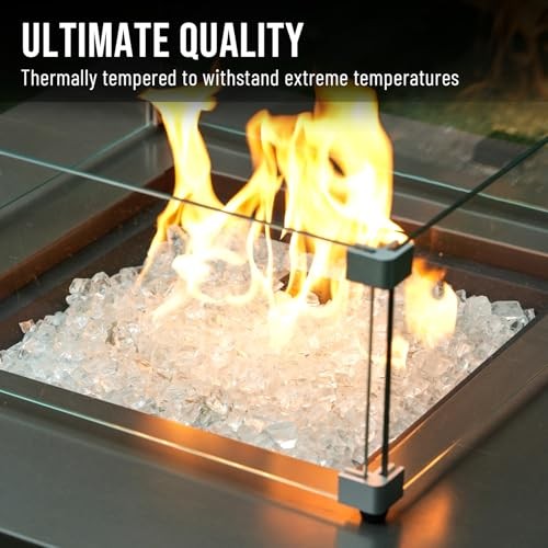 High Luster 10-Pound Regular Fire Glass for Fire Pit Fireplace 1/2" Platinum
